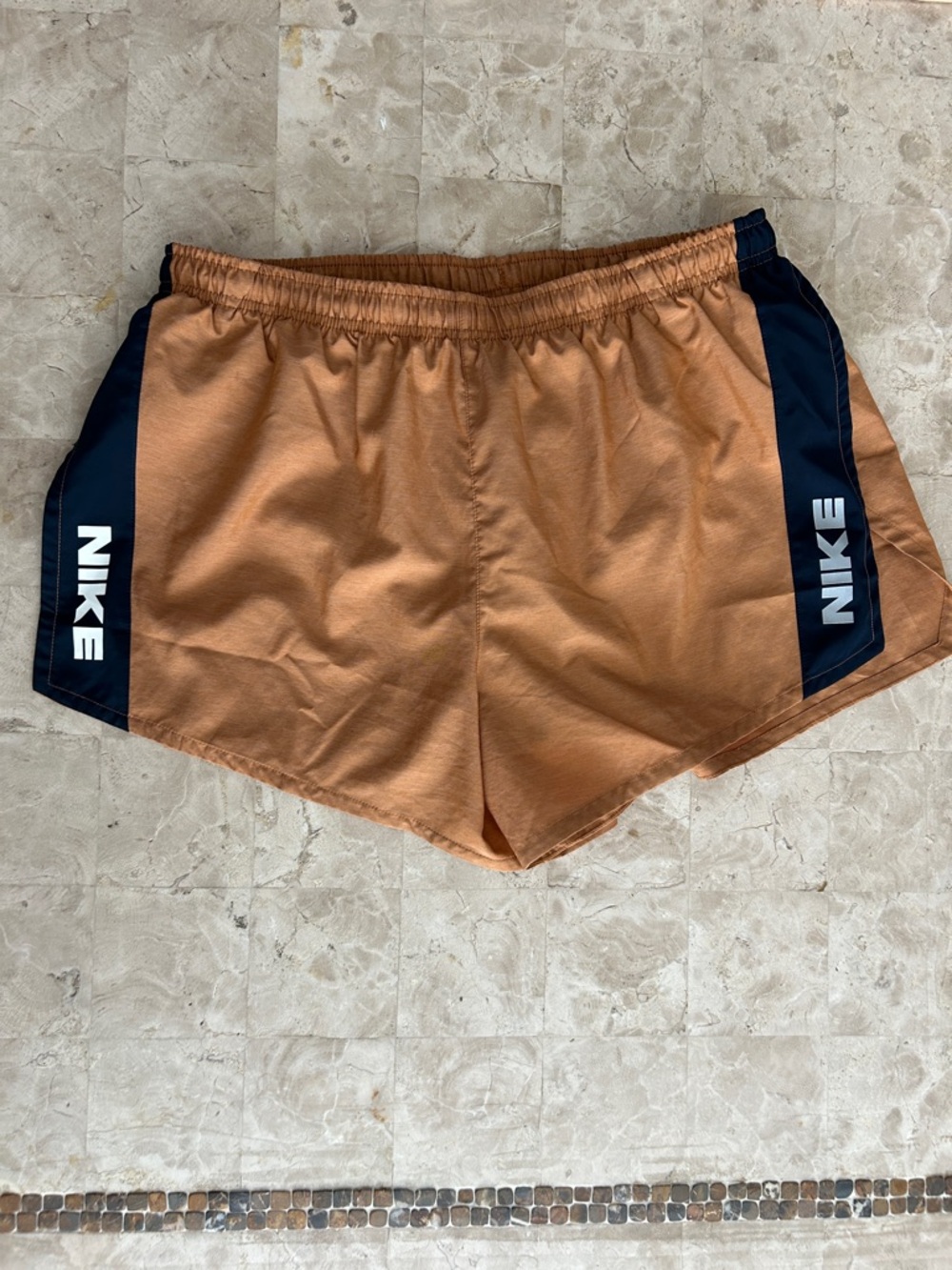Nike Dri-FIT Heritage Brief Lined 4" Running Shorts Brown Mens Size XL Brown